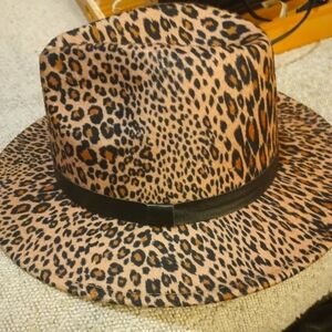 Leopard Print Fedora Hat